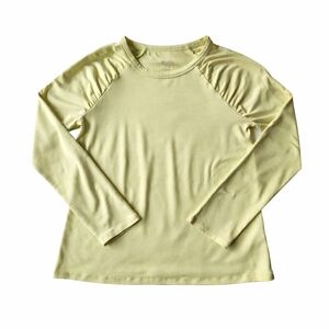 Zella Girl Activewear Top Yellow Long Sleeve Athletic Shirt M 8/10